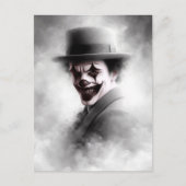 Retro Clown Portrait With Hat Briefkaart (Voorkant)