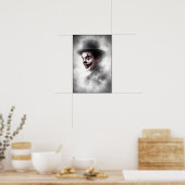Retro Clown Portret Met Hoed Poster (Keuken)