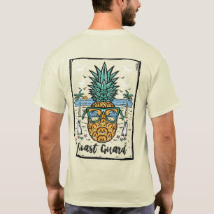 Retro Coast Guard Beach artwork aan beide zijden T-shirt