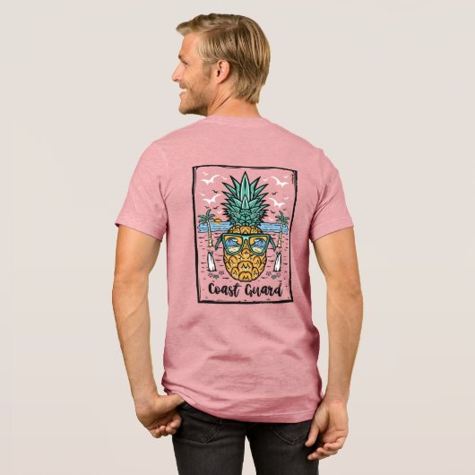 Retro Coast Guard Beach artwork aan beide zijden Tri-Blend Shirt (Voorkant)