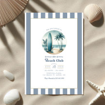 Retro Coastal Beach Club Verjaardagsfeest