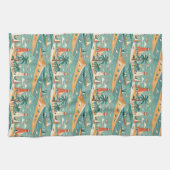 Retro Coastal Keuken Handdoek (Horizontaal)