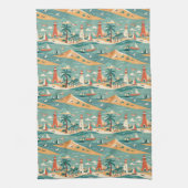 Retro Coastal Keuken Handdoek (Verticaal)
