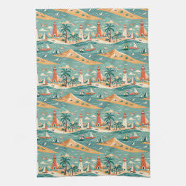 Retro Coastal Keuken Handdoek