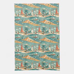 Retro Coastal Keuken Handdoek