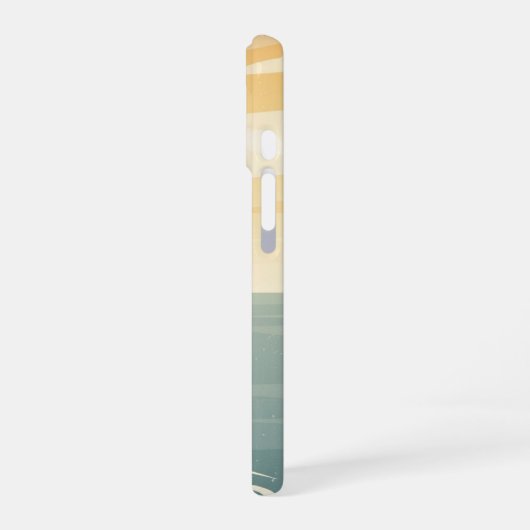 Retro Coastal Lighthouse iPhone 16 Hoesje (Linkerkant)