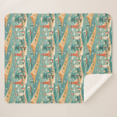 Retro Coastal Lighthouse Sherpa Blanket Deken (Voorkant (horizontaal))