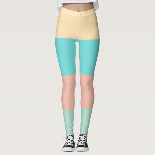 Retro Coastal Stripes Leggings (Voorkant)