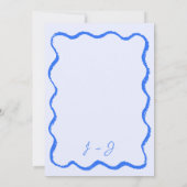 Retro Cobalt Blue Champagne Tower Save the Date Kaart (Achterkant)