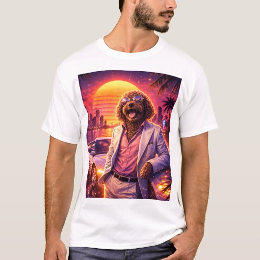 Retro Cockapoo T-shirt in 80s-stijl (Voorkant)