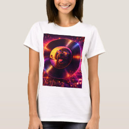 Retro Cockapoo Vinyl Record T-shirt 80s Muziek
