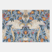 Retro Cockatau en Pomegranate Pattern Inpakpapier Vel (Voorkant)