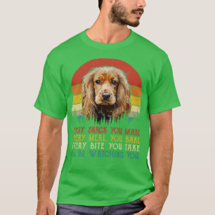 Retro Cocker Spaniel Elke snack die je maakt Elke T-shirt
