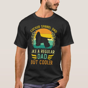 Retro Cocker Spaniel Pap Vaderdag T-shirt