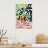 Retro Cocker Spaniel Poster, Cocker Spaniel Olie Poster (Keuken)