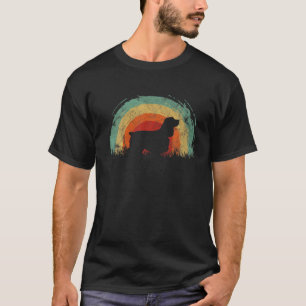 Retro Cocker Spaniel  Regenbooghond Mannen Vrouwen T-shirt