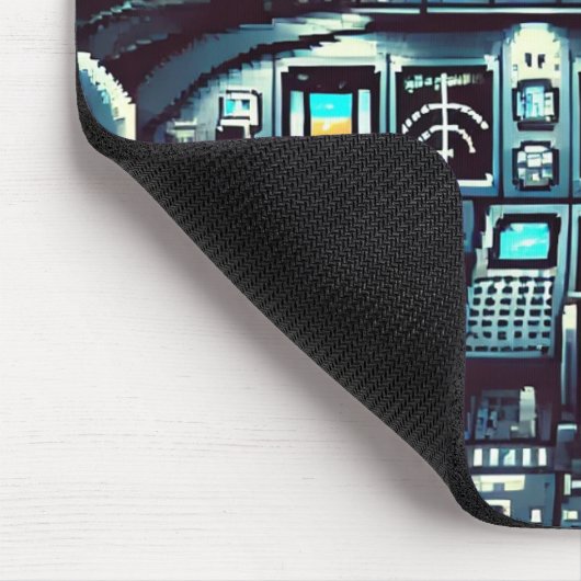 Retro Cockpit Mousepad (donker) Muismat (Hoek)