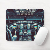 Retro Cockpit Mousepad (donker) Muismat (Met muis)