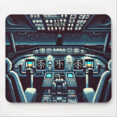 Retro Cockpit Mousepad (donker) Muismat (Voorkant)