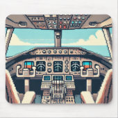 Retro Cockpit Mousepad (licht) Muismat (Voorkant)