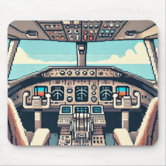 Retro Cockpit Mousepad (licht) Muismat