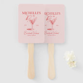 Retro Cocktail Bachelorette Party Handwaaier (Voorkant en achterkant)