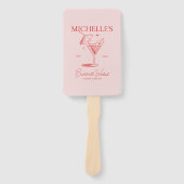 Retro Cocktail Bachelorette Party Handwaaier (Voorkant)