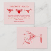 Retro Cocktail Bachelorette Party Panty Game Informatiekaartje (Voorkant / Achterkant)