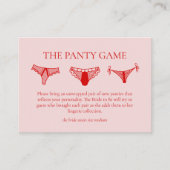 Retro Cocktail Bachelorette Party Panty Game Informatiekaartje (Voorkant)