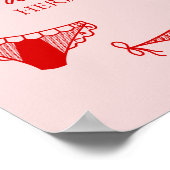 Retro Cocktail Bachelorette Party Panty Game Poster (Hoek)