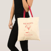 Retro Cocktail Bachelorette Party Tote Bag (Voorkant (product))