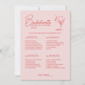 Retro Cocktail Bachelorette Spel Scavenger Hunt Kaart (Voorkant)