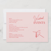 Retro Cocktail Bachelorette Weekend Route Kaart (Achterkant)