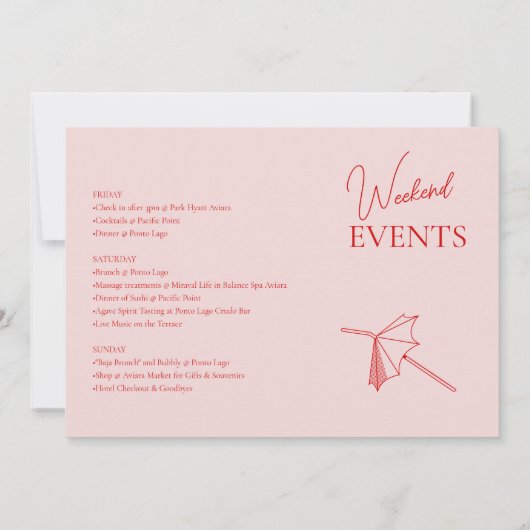 Retro Cocktail Bachelorette Weekend Route Kaart (Achterkant)