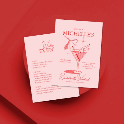 Retro Cocktail Bachelorette Weekend Route Kaart