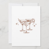 Retro Cocktail  bruin vrijgezellenweekend Kaart (Achterkant)