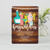 Retro Cocktail Dranken Huis Verwarmings Uitnodigin Kaart (Staand voorkant)