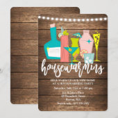 Retro Cocktail Drink Housewarming Uitnodiging (Voorkant / Achterkant)