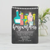 Retro Cocktail Drinken Housewarming Invitation Kaart (Staand voorkant)