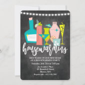 Retro Cocktail Drinken Housewarming Invitation Kaart (Voorkant)