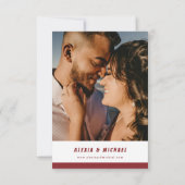 Retro Cocktail Glas Foto Elegante Script Bruiloft Save The Date (Achterkant)