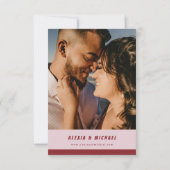 Retro Cocktail Glas Foto Elegante Scriptie Bruilof Save The Date (Achterkant)