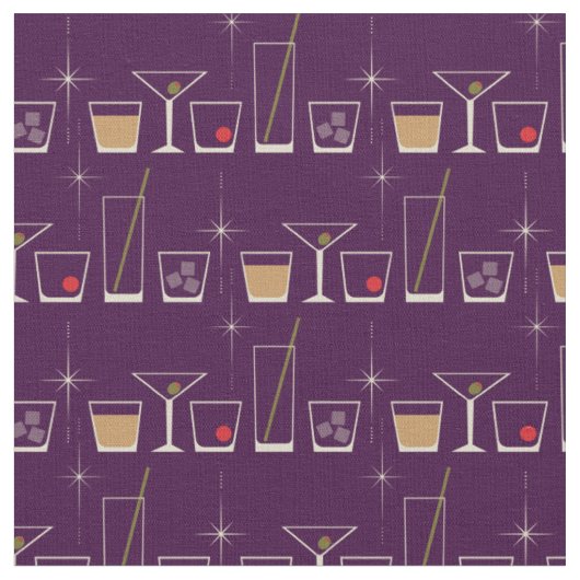 Retro Cocktail Glass Cute Mod's van 1950 Stof (Close Up)