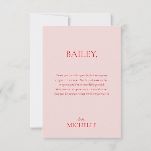 Retro Cocktail Jubileumfeest voor de Bruid Bedankkaart (Achterkant)