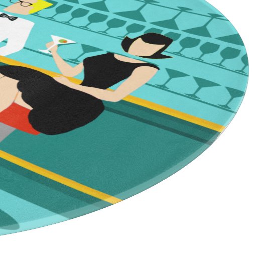 Retro Cocktail Lounge Cutting Board Snijplank (Hoek)