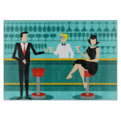 Retro Cocktail Lounge Cutting Board Snijplank (Voorkant)