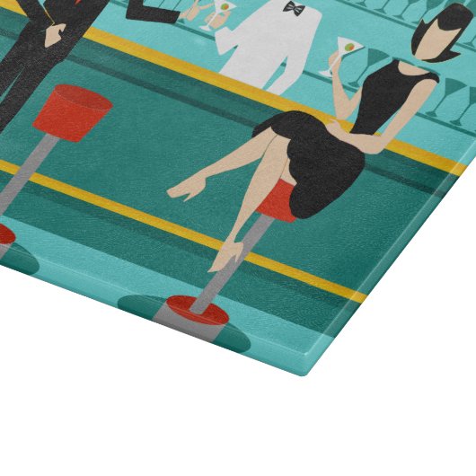 Retro Cocktail Lounge Cutting Board Snijplank (Hoek)