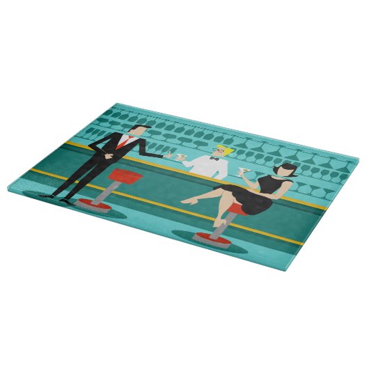 Retro Cocktail Lounge Cutting Board Snijplank (Hoek)