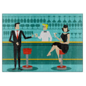 Retro Cocktail Lounge Cutting Board Snijplank (Voorkant)