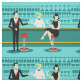 Retro Cocktail Lounge Fabric Stof (Swatch)